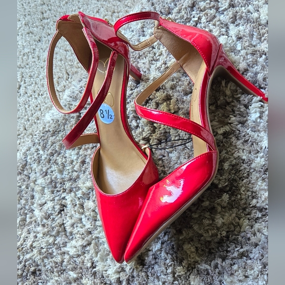 Jessica Simpson Shoes - JESSICA SIMPSON T- STRAP STILETTO PUMPS, RED, Size 8.5 BRAND NEW